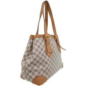 Louis Vuitton White Azur Tote Damier Hampstead Bag